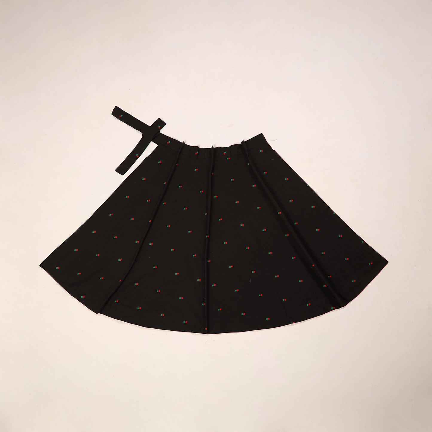 Jacquard weave cotton wrap around skirt 16 - handcrafted