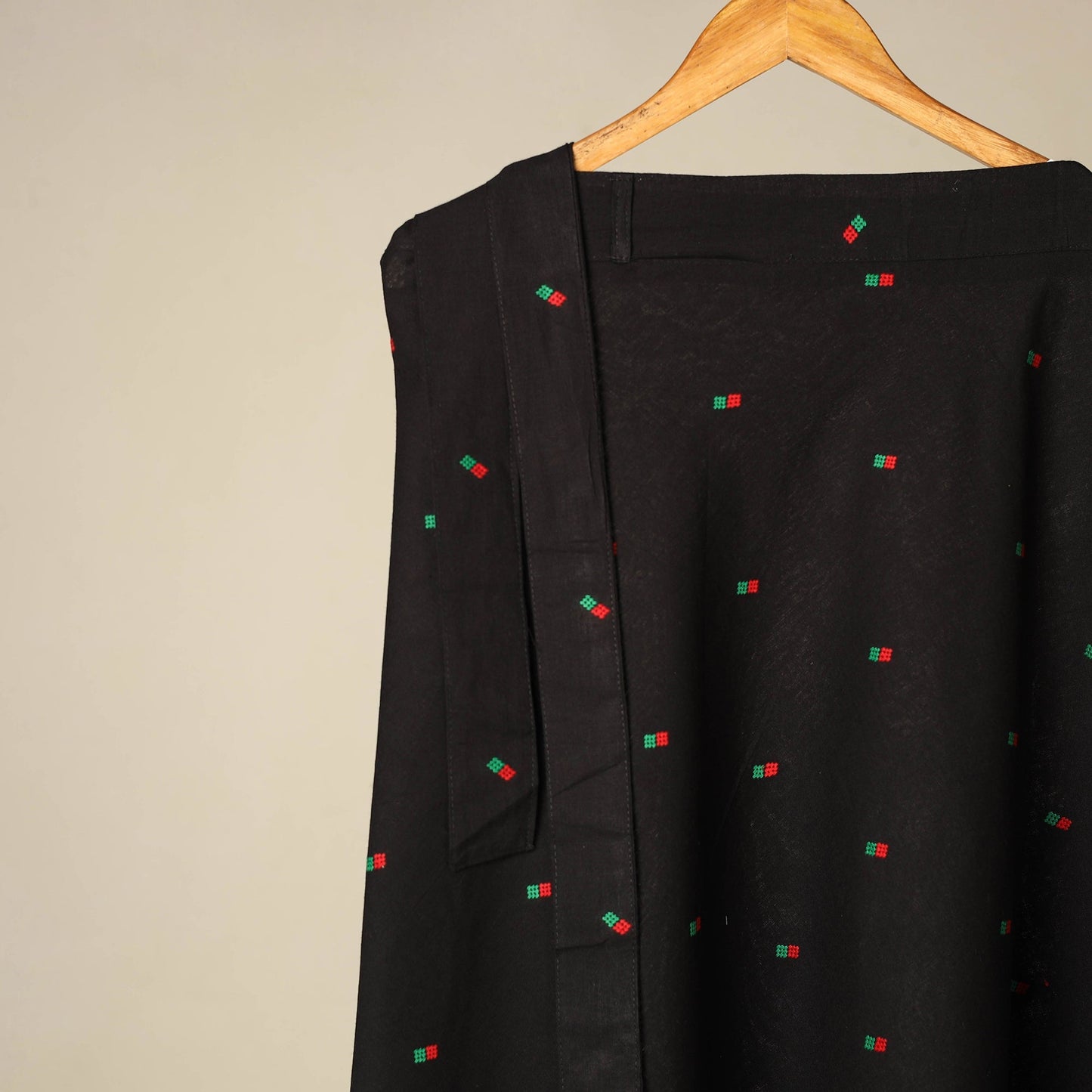 Jacquard weave cotton wrap around skirt 16 - handcrafted