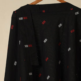 Black - jacquard weave cotton wrap around skirt 37