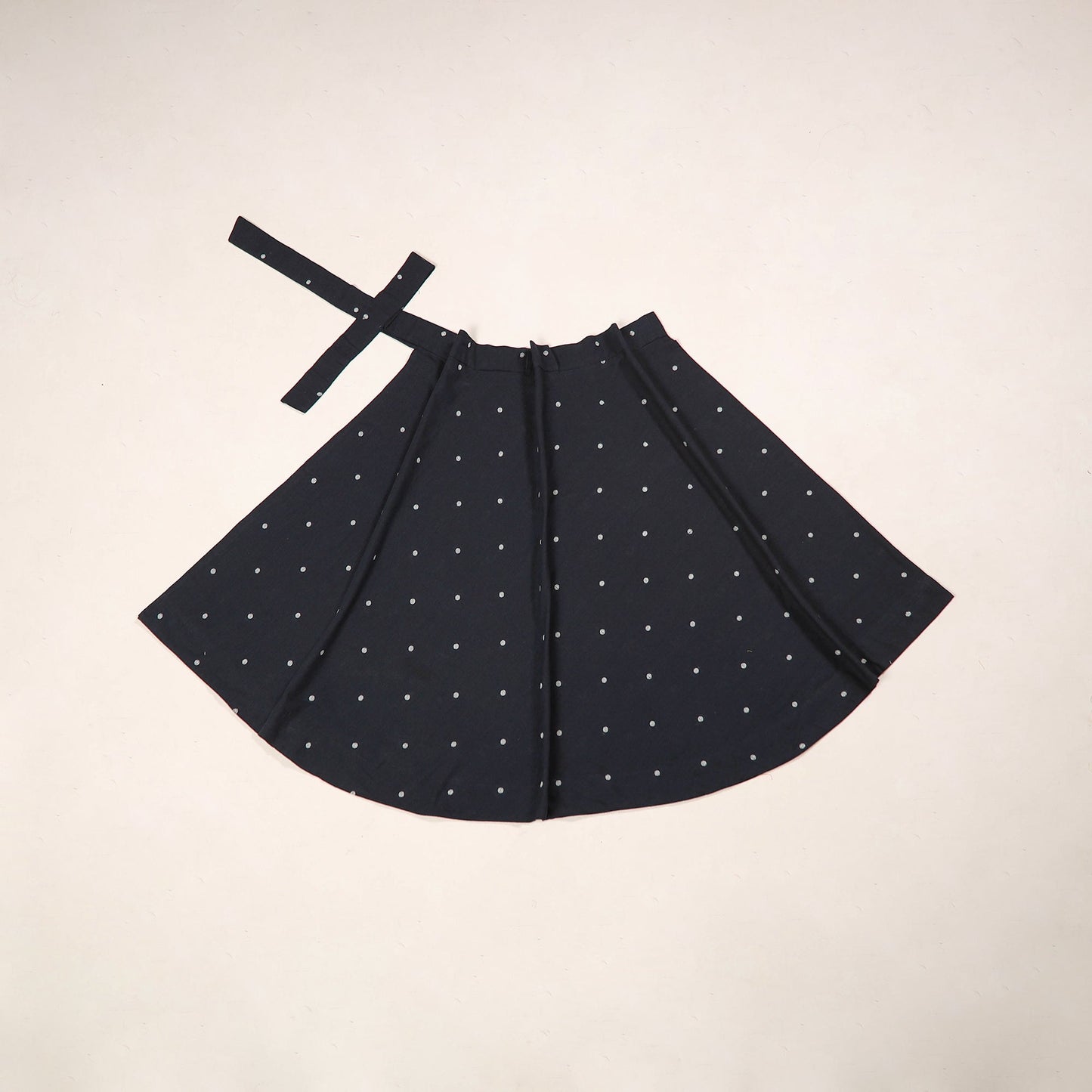 Jacquard weave cotton wrap around skirt 40 - handcrafted