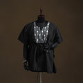 Jacquard weave patchwork cotton kaftan (short) 01
