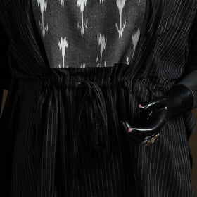 Jacquard weave patchwork cotton kaftan (short) 01