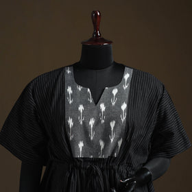 Jacquard weave patchwork cotton kaftan (short) 01