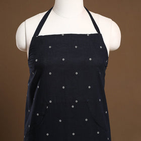 Black Jacquard Weaving Cotton Apron with Pocket