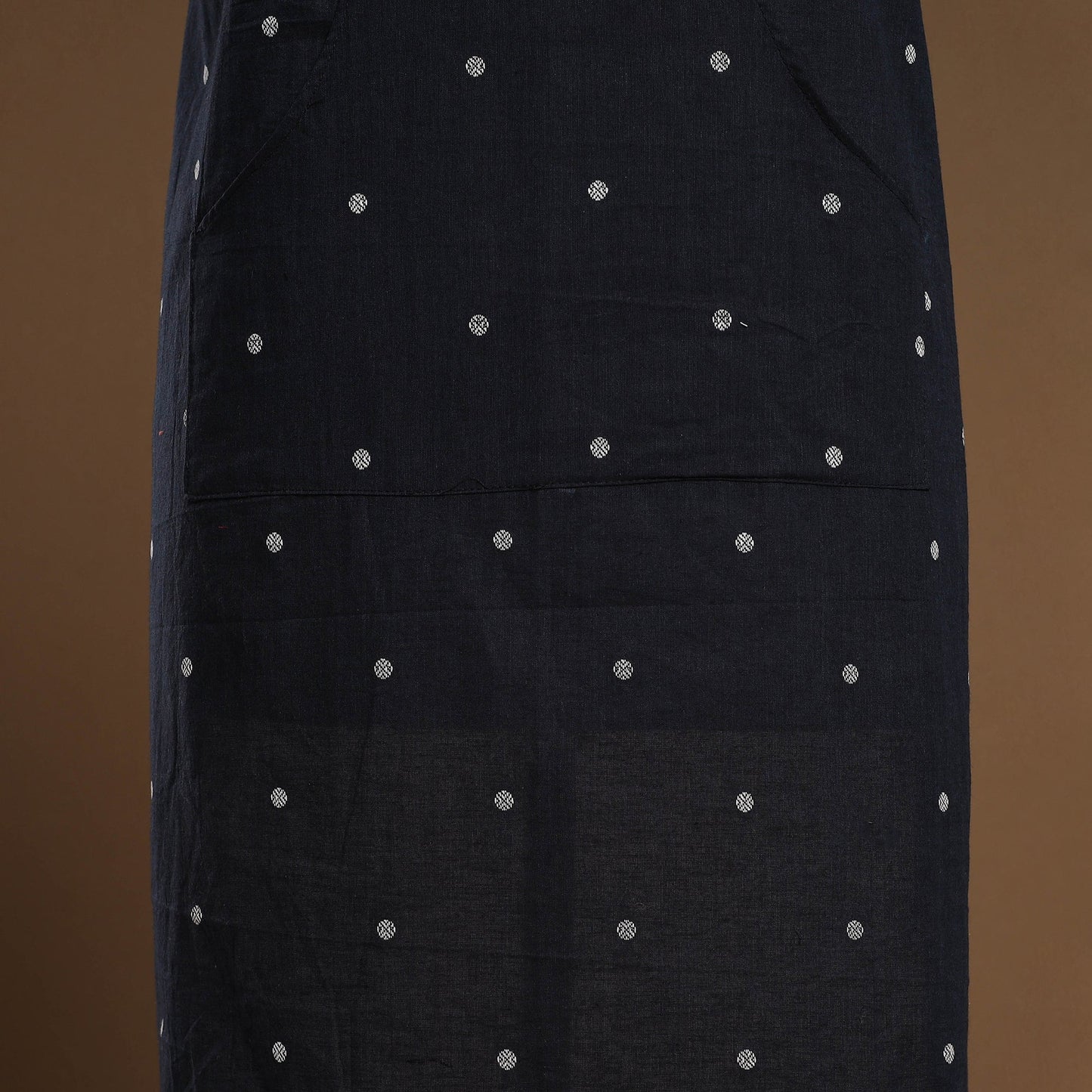 Black Jacquard Weaving Cotton Apron with Pocket