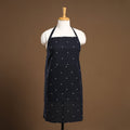 Black Jacquard Weaving Cotton Apron with Pocket