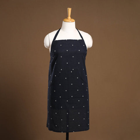 Black Jacquard Weaving Cotton Apron with Pocket