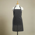 Black Jacquard Weaving Cotton Apron with Pocket