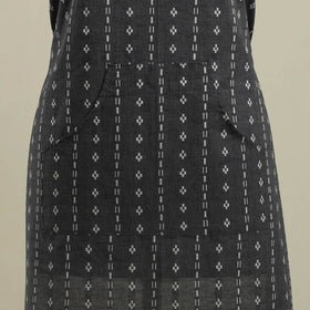 Black Jacquard Weaving Cotton Apron with Pocket