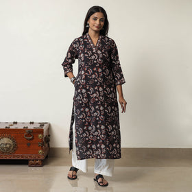 Buy Jahota Block Printed Cotton Straight Kurta 02 Online at iTokri.com