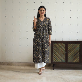 Buy Jahota Block Print Cotton Straight Kurta for Women