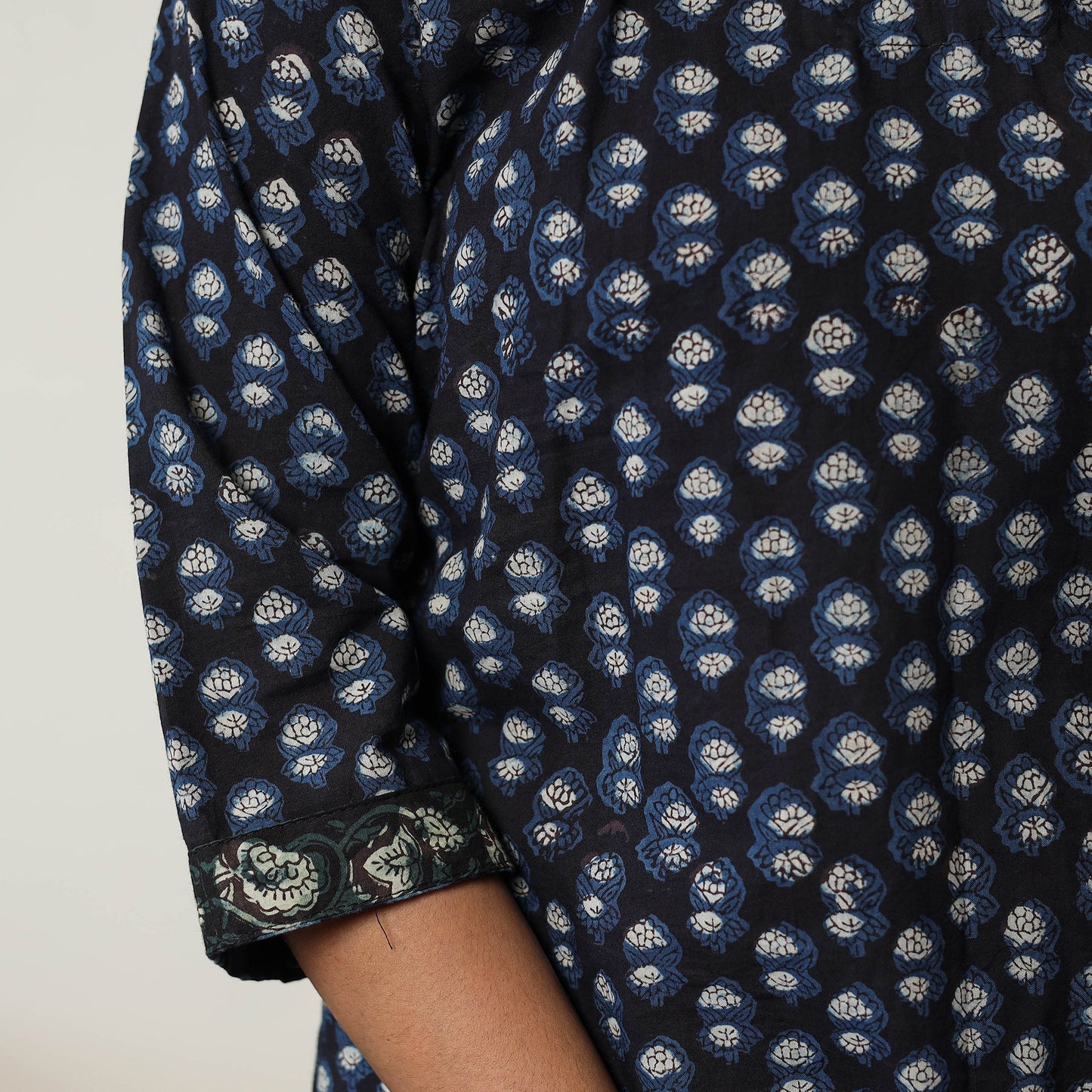 Buy Jahota Block Printed Cotton Straight Kurta for Women