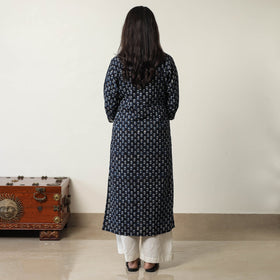 Buy Jahota Block Printed Cotton Straight Kurta for Women