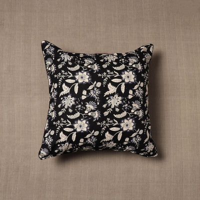 Black - Jaipur Print Cotton Cushion Cover (16 x 16 in) 22