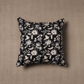 Black - Jaipur Print Cotton Cushion Cover (16 x 16 in) 22