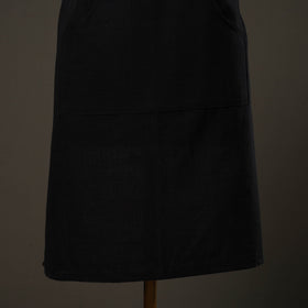 Black - jhiri handloom cotton apron with pocket 17