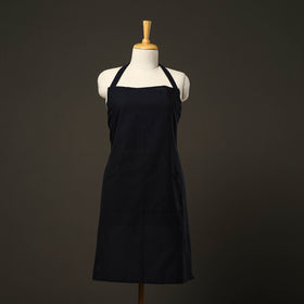 Black - jhiri handloom cotton apron with pocket 22