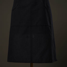 Black - jhiri handloom cotton apron with pocket 22