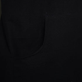 Black - jhiri handloom cotton apron with pocket 22