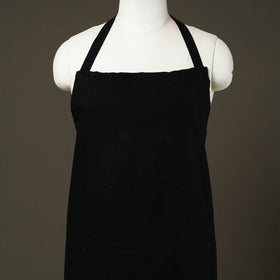 Black - jhiri handloom cotton apron with pocket 39
