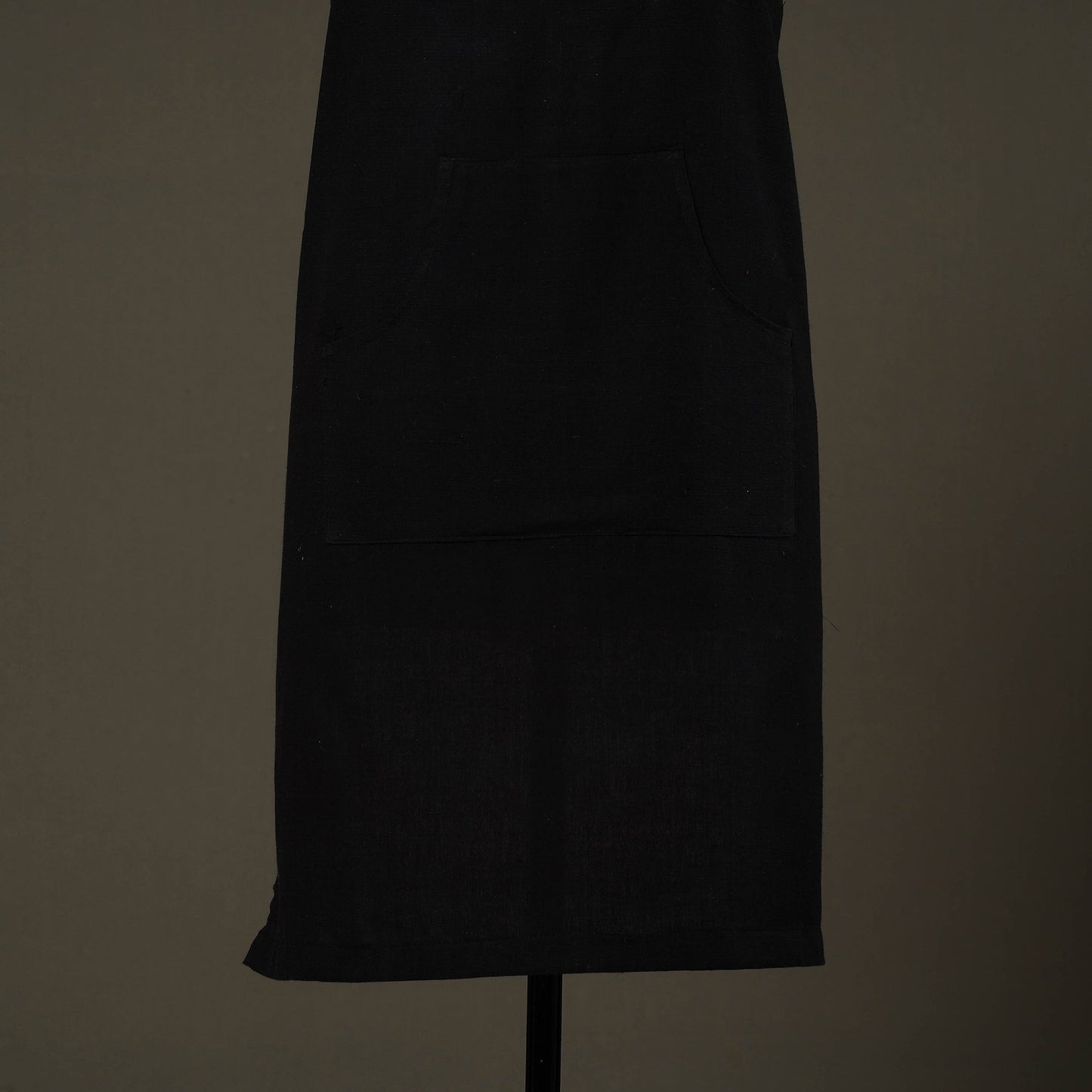 Black - jhiri handloom cotton apron with pocket 39
