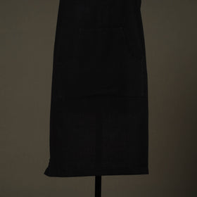 Black - jhiri handloom cotton apron with pocket 39