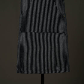 Black - jhiri handloom cotton apron with pocket 44