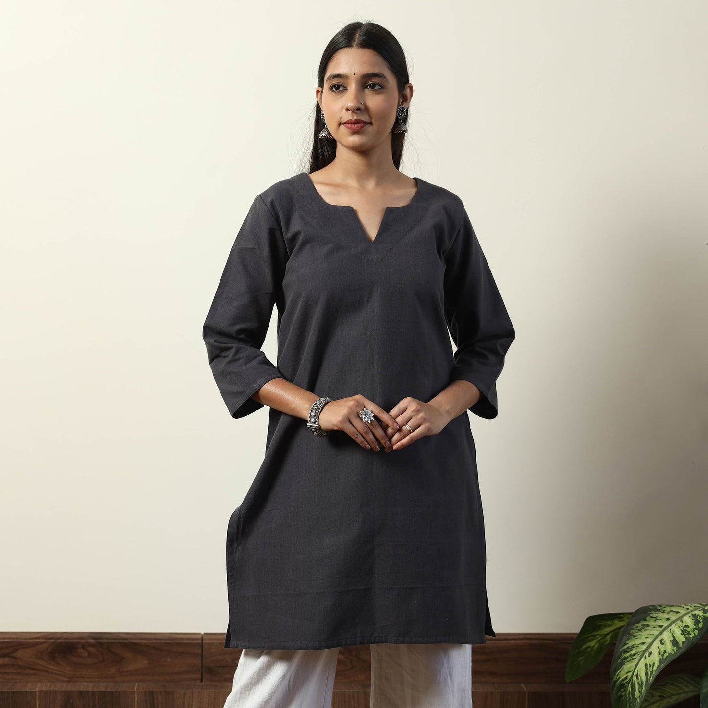  Jhiri Handloom Cotton Straight Short Kurta Online 
