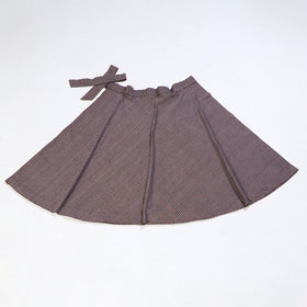 Black - Jhiri Handloom Cotton Wrap Around Plain Skirt 25