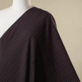 Black - jhiri pure handloom cotton fabric 13 - handcrafted