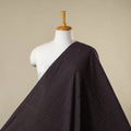 Black - jhiri pure handloom cotton fabric 13 - handcrafted