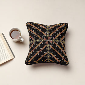  Kala Raksha Jat Hand Embroidery Cotton Cushion Cover 