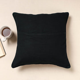 Black Kala Raksha Pakko Hand Embroidery Cotton Cushion Cover