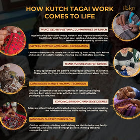 Black - kala raksha tagai work cotton cushion cover (12 x