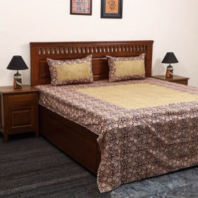 Kalamkari patchwork cotton bedsheet set 30 - handcrafted