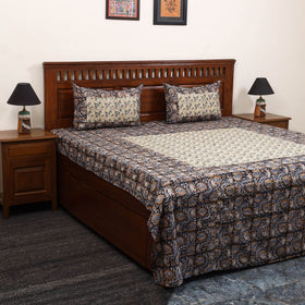 Kalamkari patchwork cotton bedsheet set 27 - handcrafted