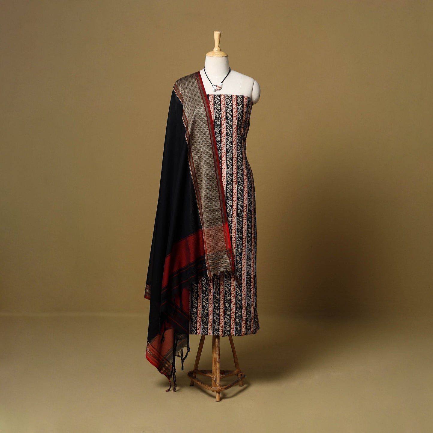 Kalamkari cotton 2pc unstitched dress material