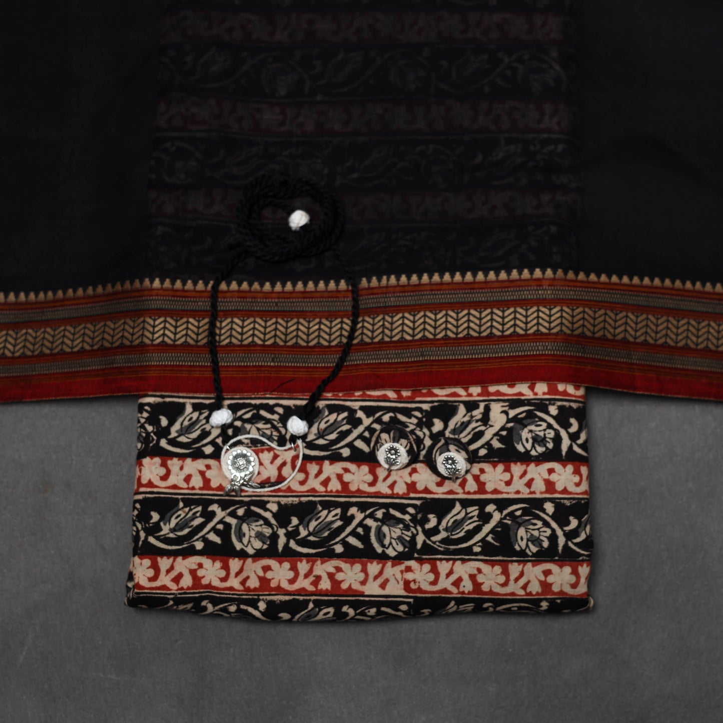 Kalamkari cotton 2pc unstitched dress material