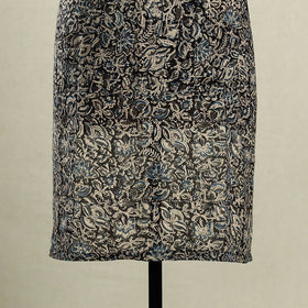 Black Kalamkari Block Print Cotton Apron with Pocket