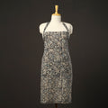 Black - kalamkari cotton apron with pocket 36 - handcrafted
