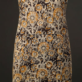 Black - kalamkari cotton apron with pocket 44 - handcrafted