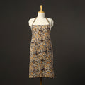 Black - kalamkari cotton apron with pocket 44 - handcrafted