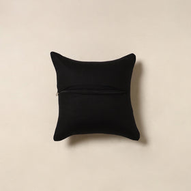Black - kalamkari cotton cushion cover 01 - handcrafted