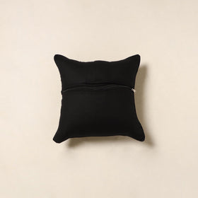 Black - kalamkari cotton cushion cover 101 - handcrafted