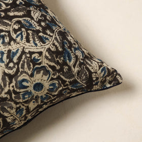 Black - kalamkari cotton cushion cover 101 - handcrafted