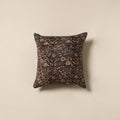 Black - kalamkari cotton cushion cover 33 - handcrafted