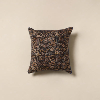 Black - kalamkari cotton cushion cover 33 - handcrafted