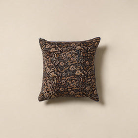 Black - kalamkari cotton cushion cover 33 - handcrafted