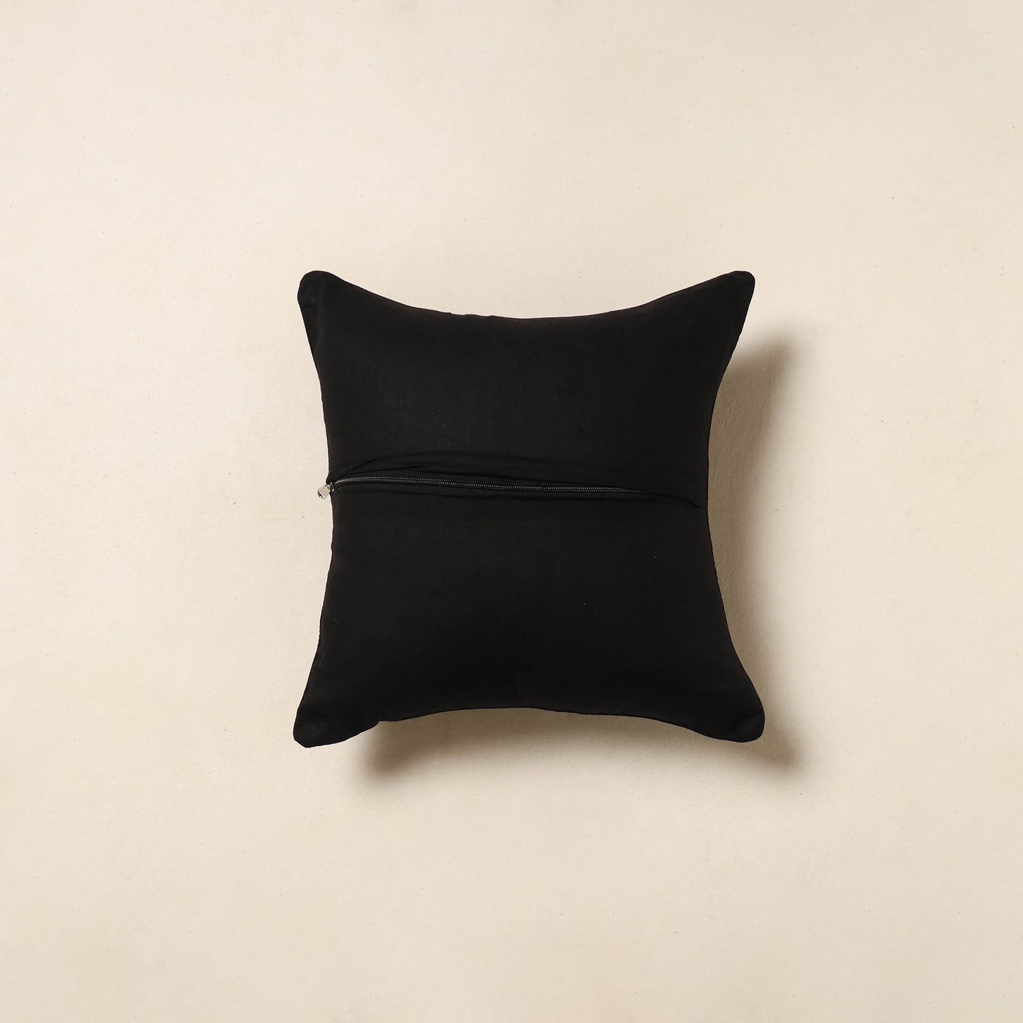 Black - kalamkari cotton cushion cover 38 - handcrafted