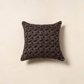 Black - kalamkari cotton cushion cover 38 - handcrafted
